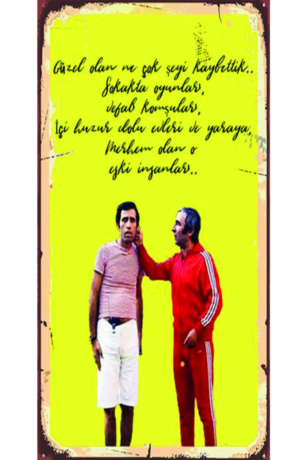 Türk Sineması Yeşilçam Özel Kolleksiyonu Tasarım Ahşap Poster