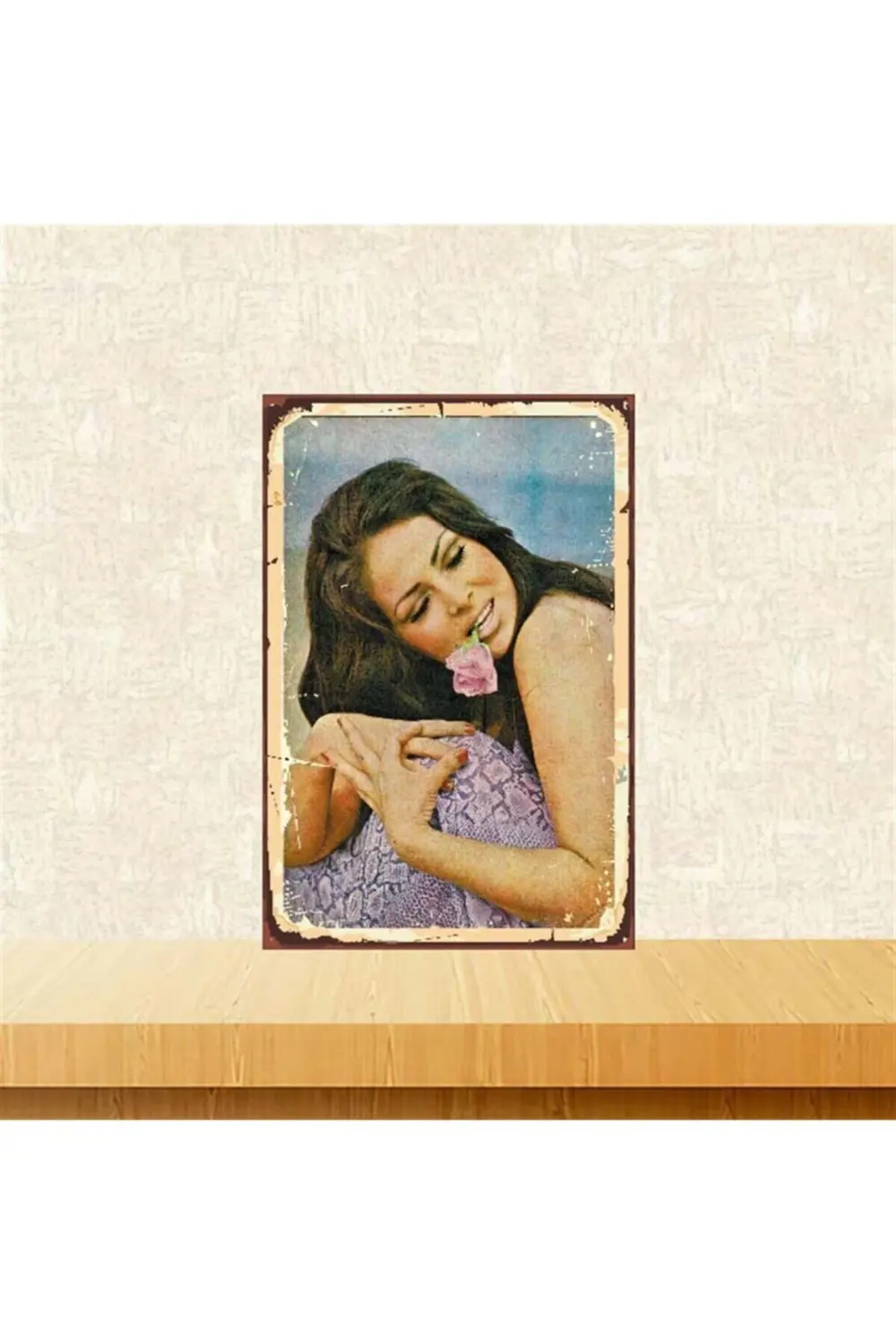 Türkan Şoray 20-30 Cm Retro Ahşap Poster