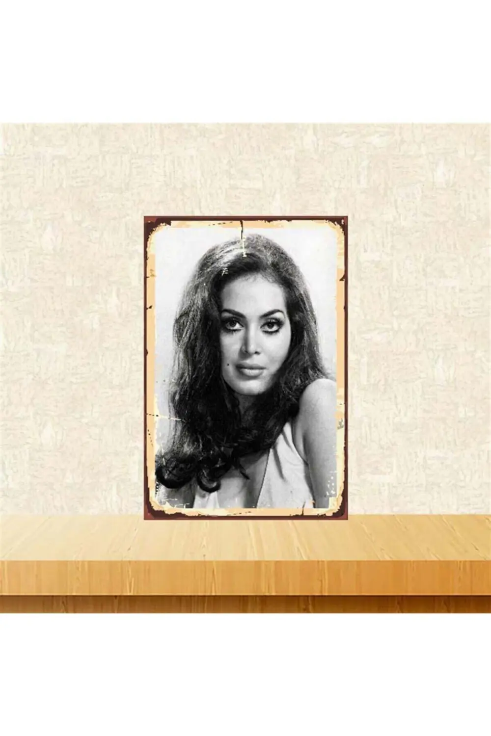 Türkan Şoray 20x30 cm Retro Ahşap Poster Tkfx3969