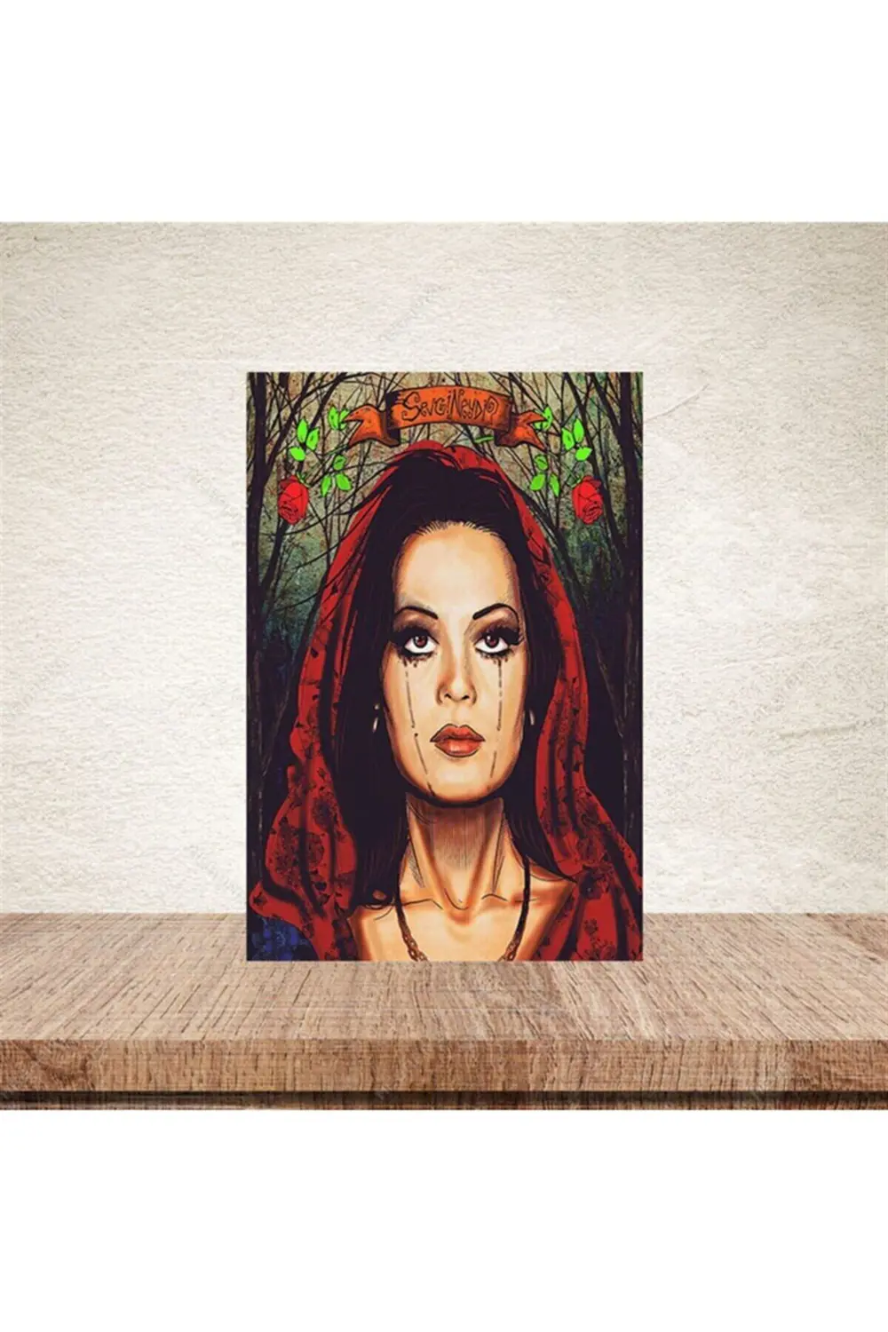 Türkan Şoray Retro Ahşap Poster 20-30 cm