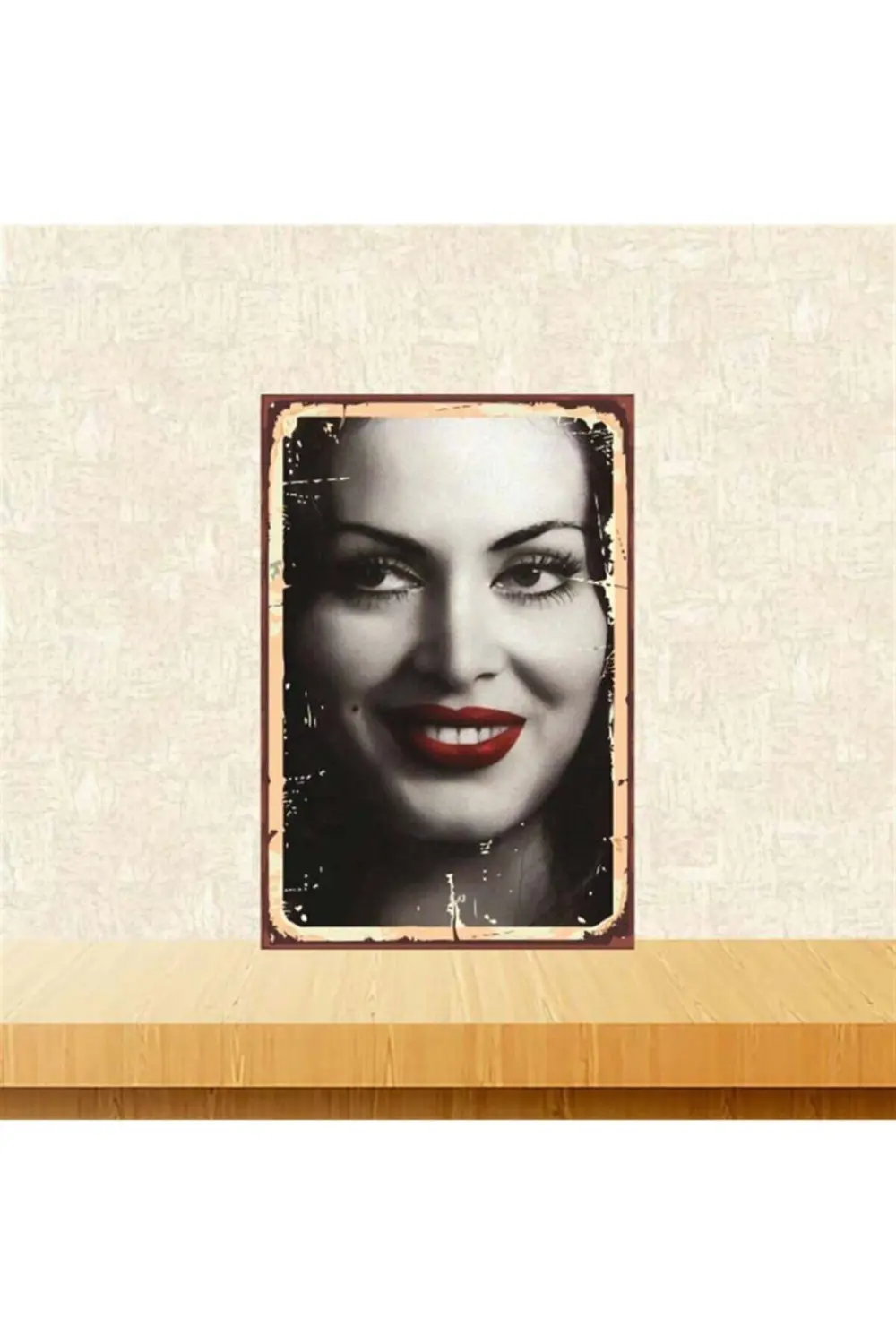 Türkan Şoray Retro Ahşap Poster 20x30 cm
