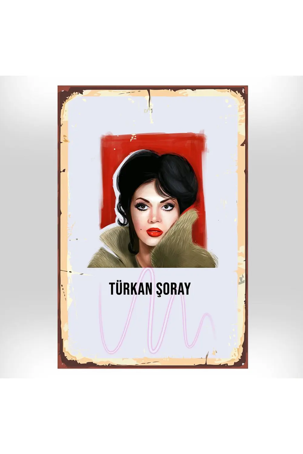 Türkan Şoray Tasarımlı 20x30 Cm Retro Ahşap Tablo Türkan Şoray Tasarımlı 20x30 Cm Retro Ahşap Tablo