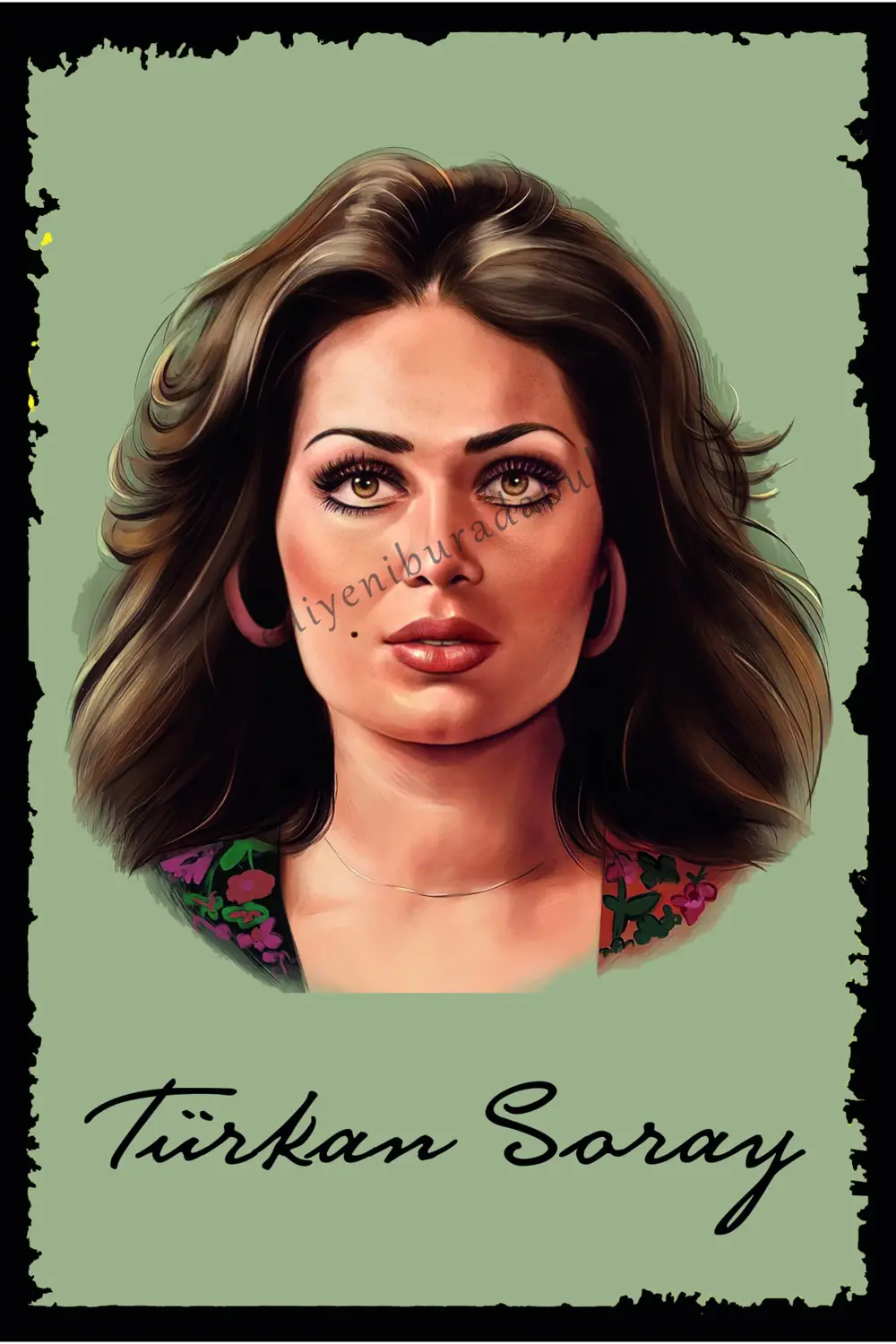 Türkan Şoray Yeşilçam Temalı Ahşap Tablo / Poster