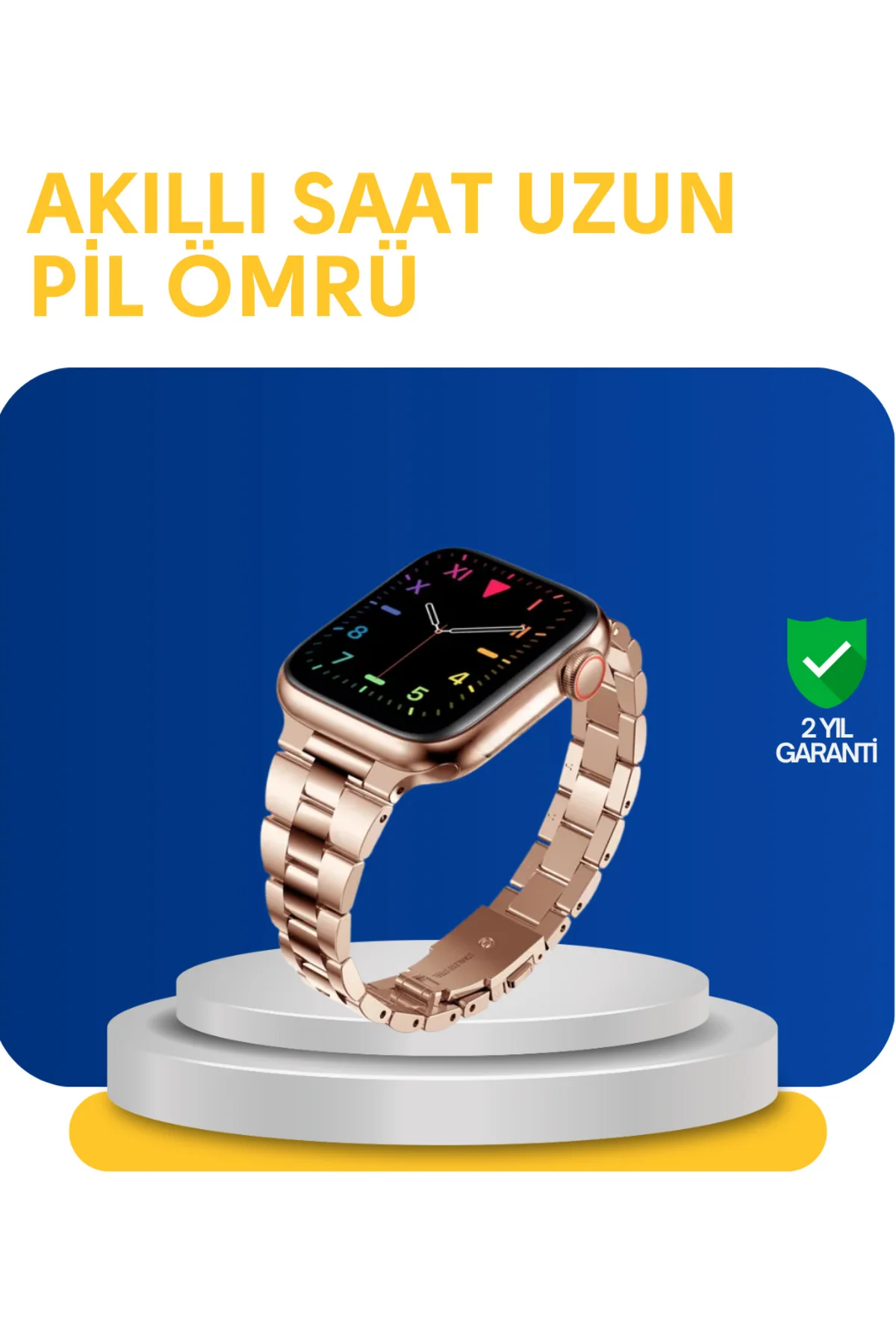 Türkçe Destekli Akıllı Saat Suya Dayanıklı Çok Fonksiyonlu