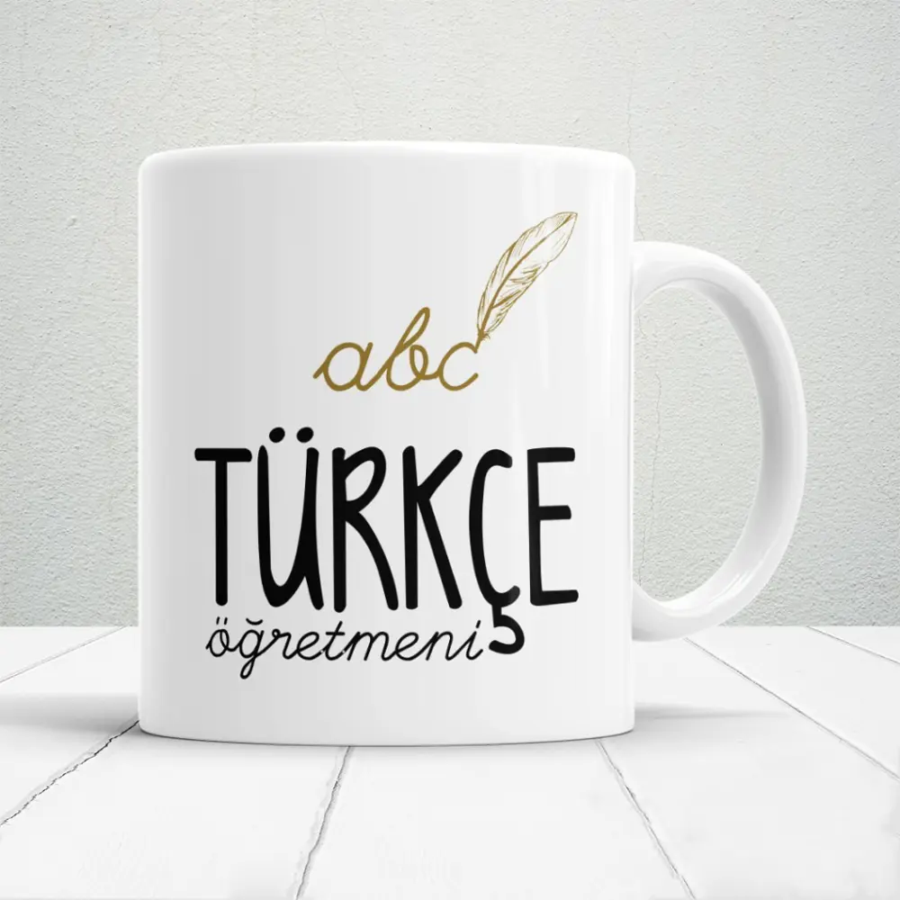 Türkçe Öğretmenlerine Özel Öğretmenler Günü Hediyelik Baskılı Kup