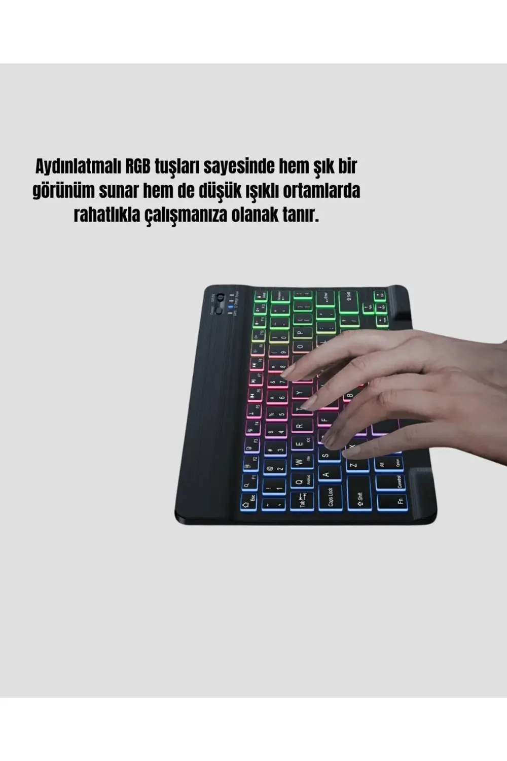Türkçe Q Klavye RGB Işıklı Ergonomik Tasarımlı