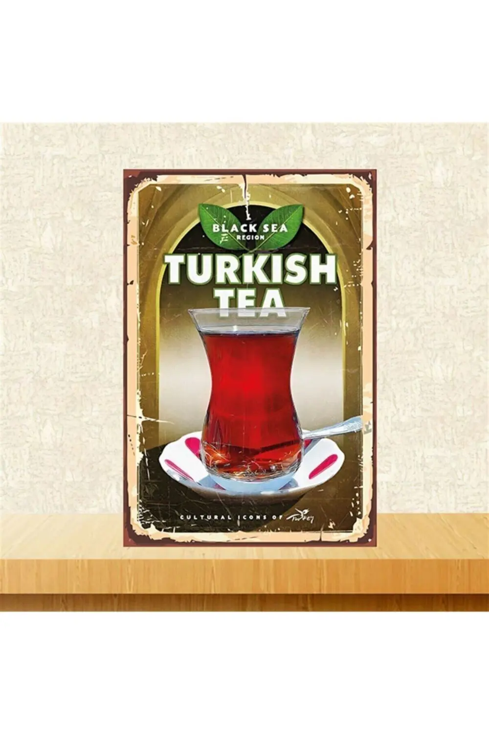 Turkısh Tea 20-30 Cm Retro Ahşap Poster