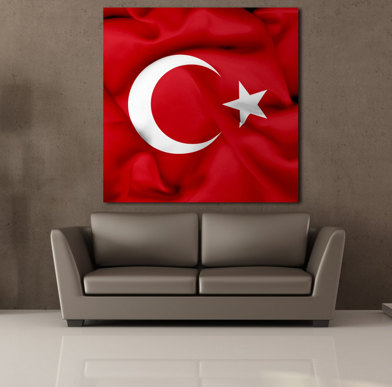 Technopa Türkiye Bayraği Kanvas Tablo Technopa Türkiye Bayraği Kanvas Tablo