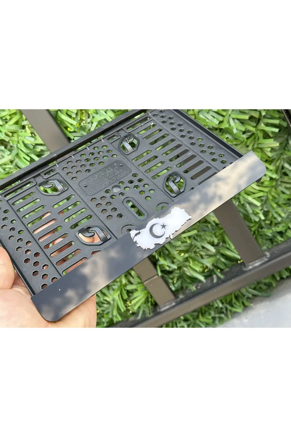 Türkiye Harita Ve Ay Yıldız 3d Kabrtmalı Pleksi Motor Plakalığı