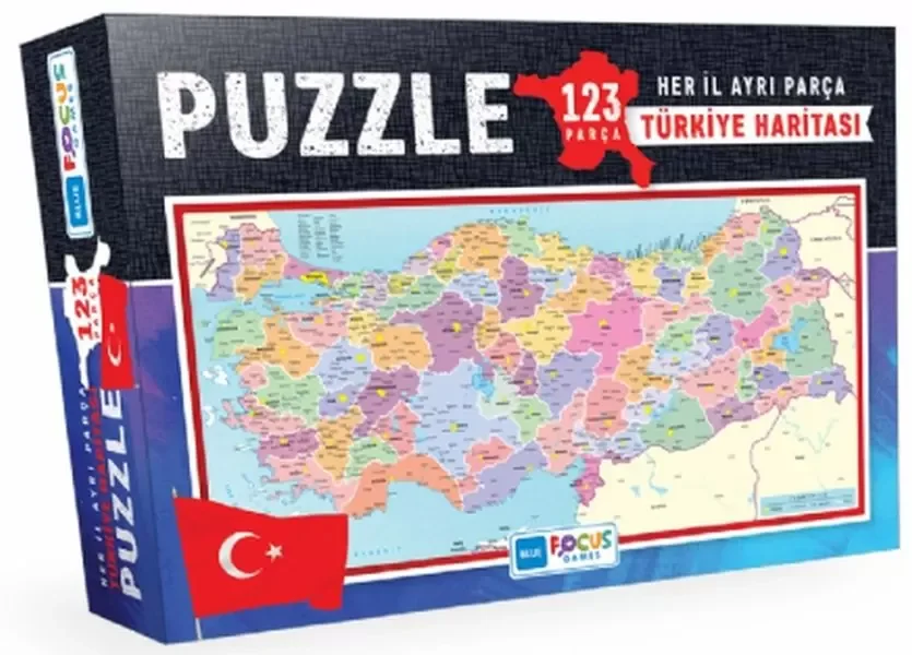 Türkiye Haritası Kutulu - Puzzle 123 Parça Fiyatı, Yorumları ve Özellikleri
