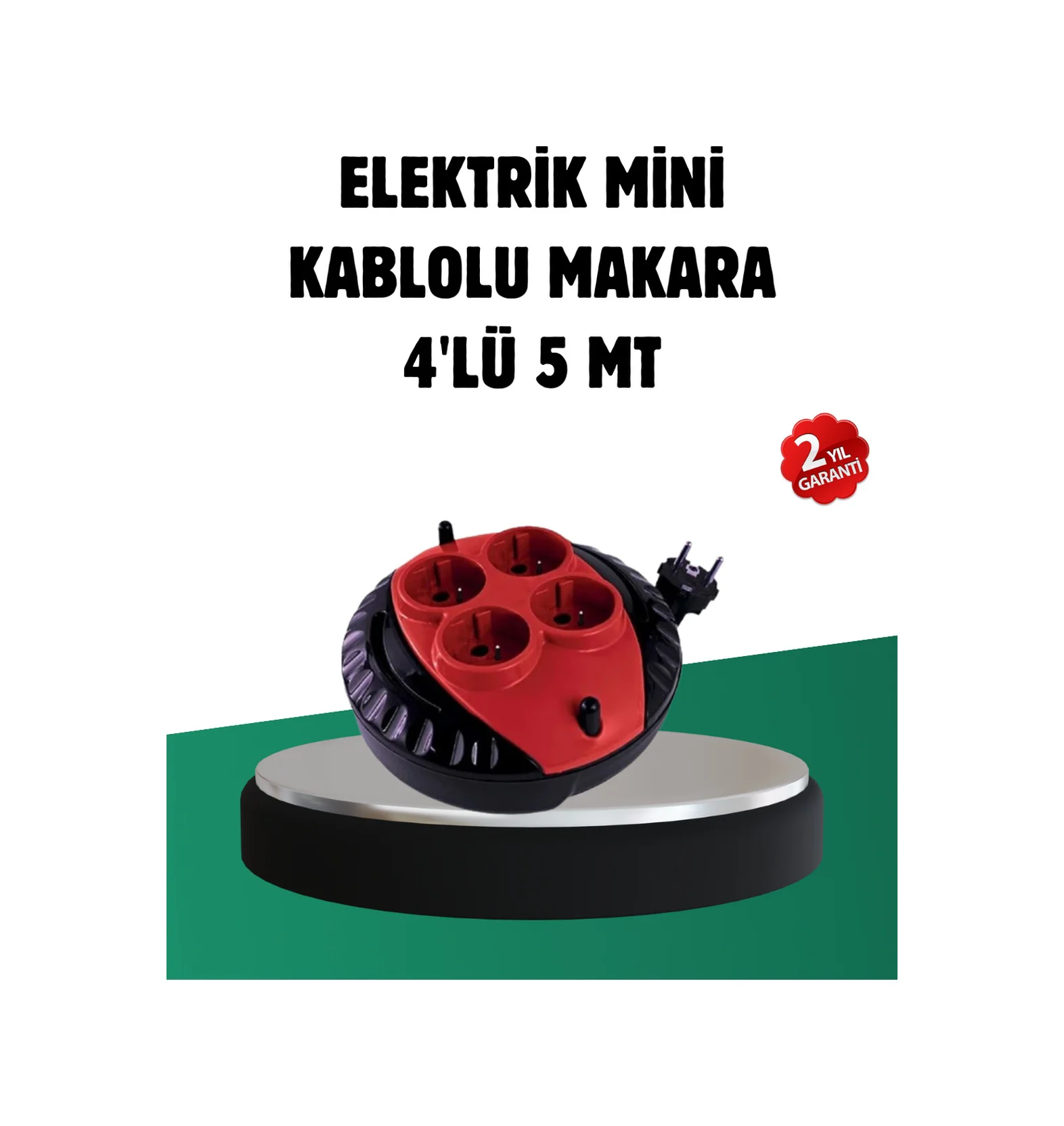 Türkiye Üretimi 5 Metre 4 Prizli Kablolu Makara Diğer