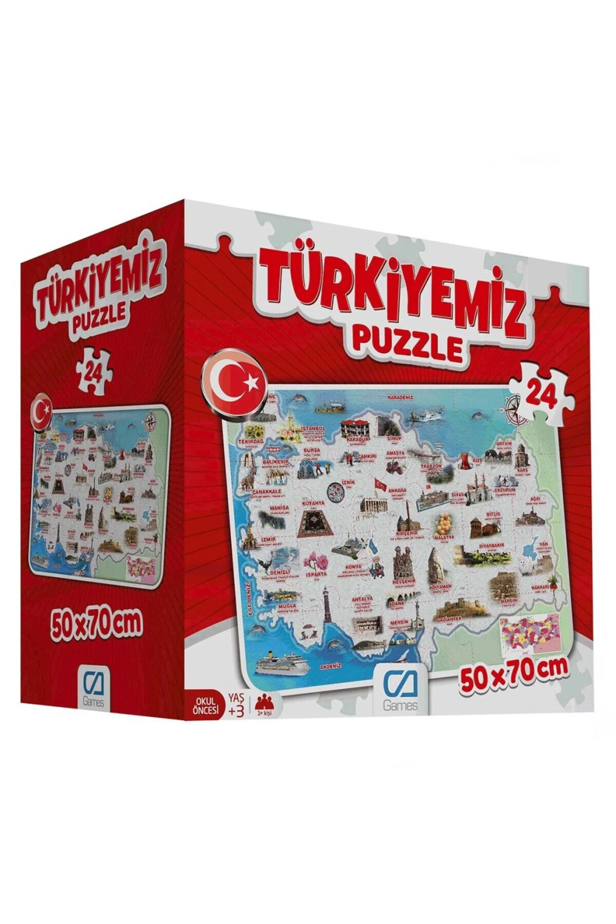 Türkiyemiz 24 Parça Yer Puzzle