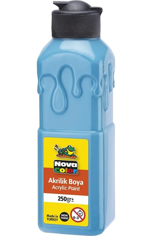 Turkuaz Akrilik Boya 250 gr 1 Adet Su Bazlı Akrilik Boyası Hobi S