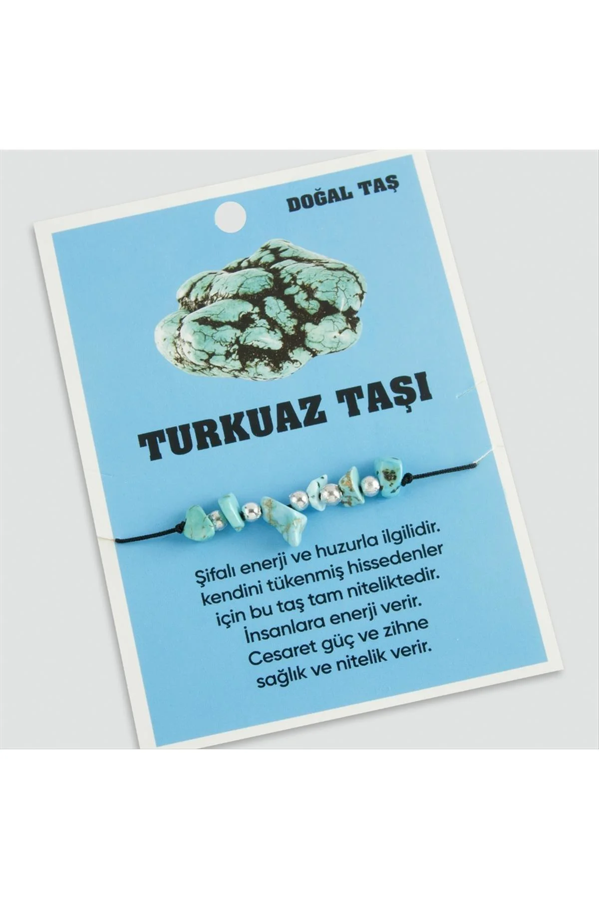 Turkuaz Doğaltaşlı İp Bileklik Turkuaz Doğaltaşlı İp Bileklik