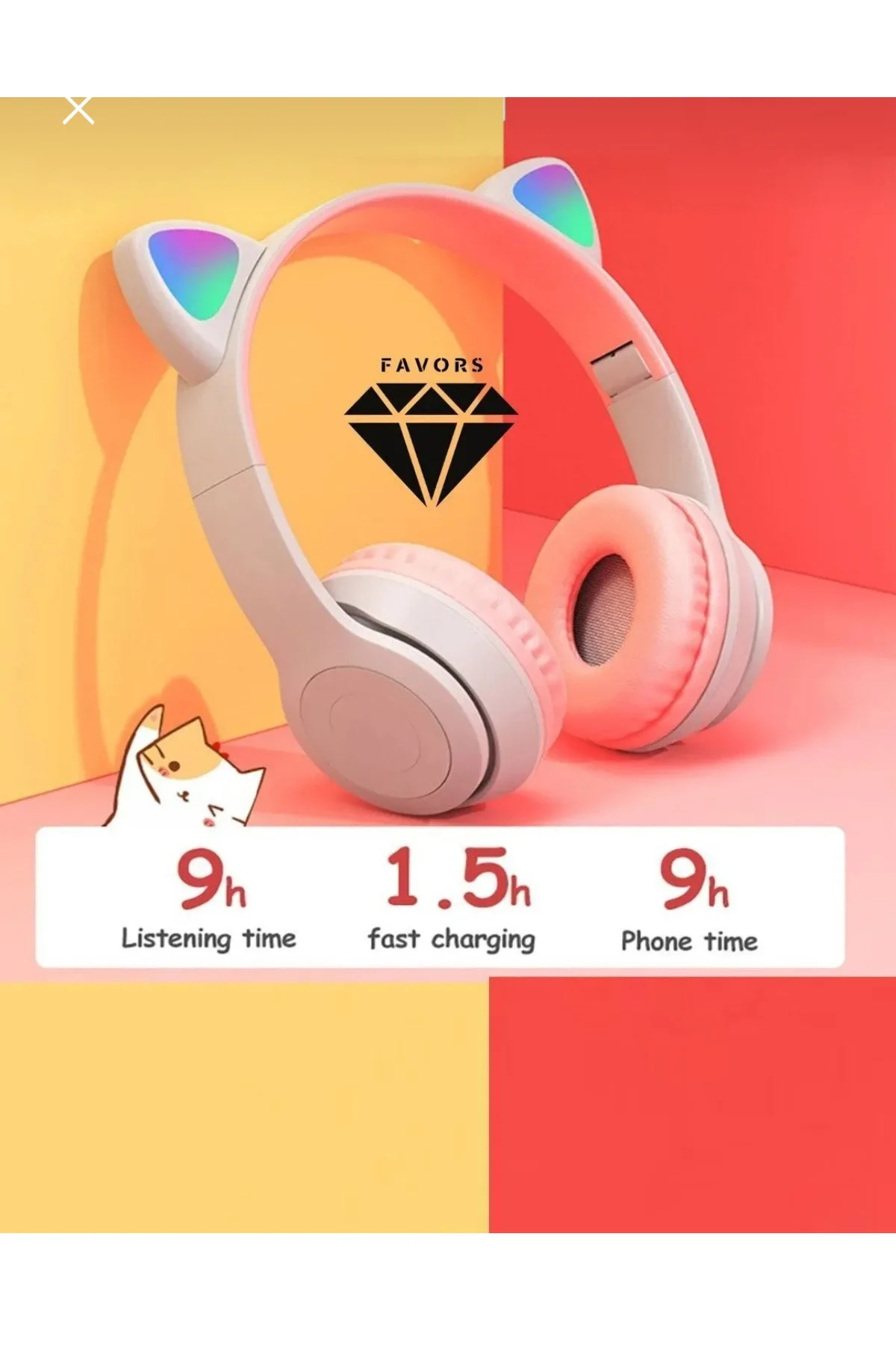 Turkuaz renk kulak üstü bluetooth 5.0 kablosuz kulaklık 1 yıl garantili aux girişli çocuk
