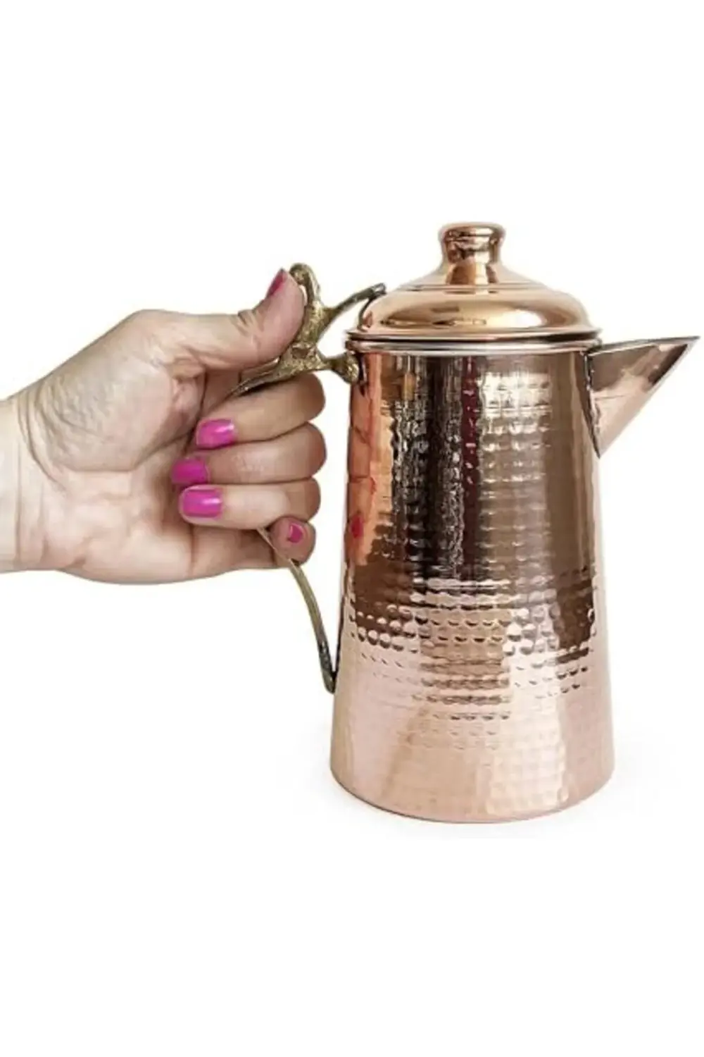 Turna Bakır Hanımeli Sütlük El Dövme Kırmızı Turna4809-1 395519