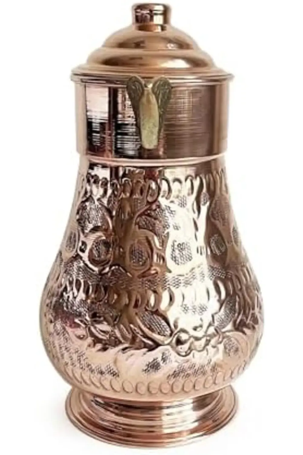 Turna Bakır Penguen Sürahi 2 No El İÅŸleme Kırmızı Turna7259-1 39