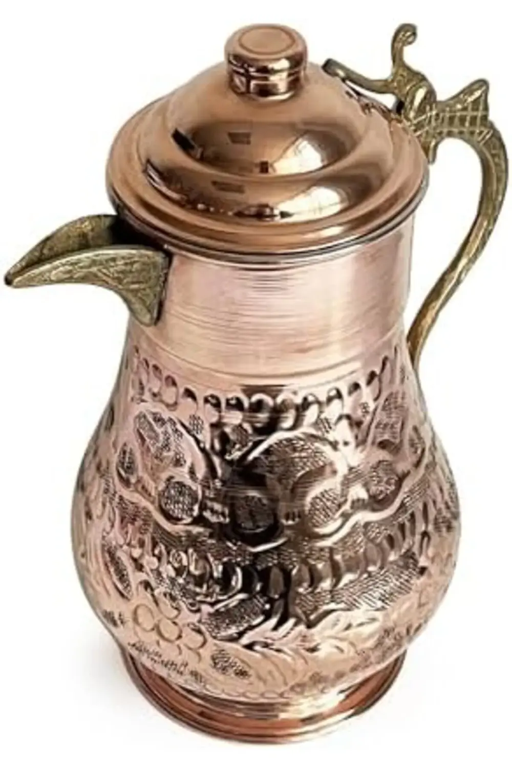 Turna Bakır Penguen Sürahi 2 No El İÅŸleme Kırmızı Turna7259-1 39