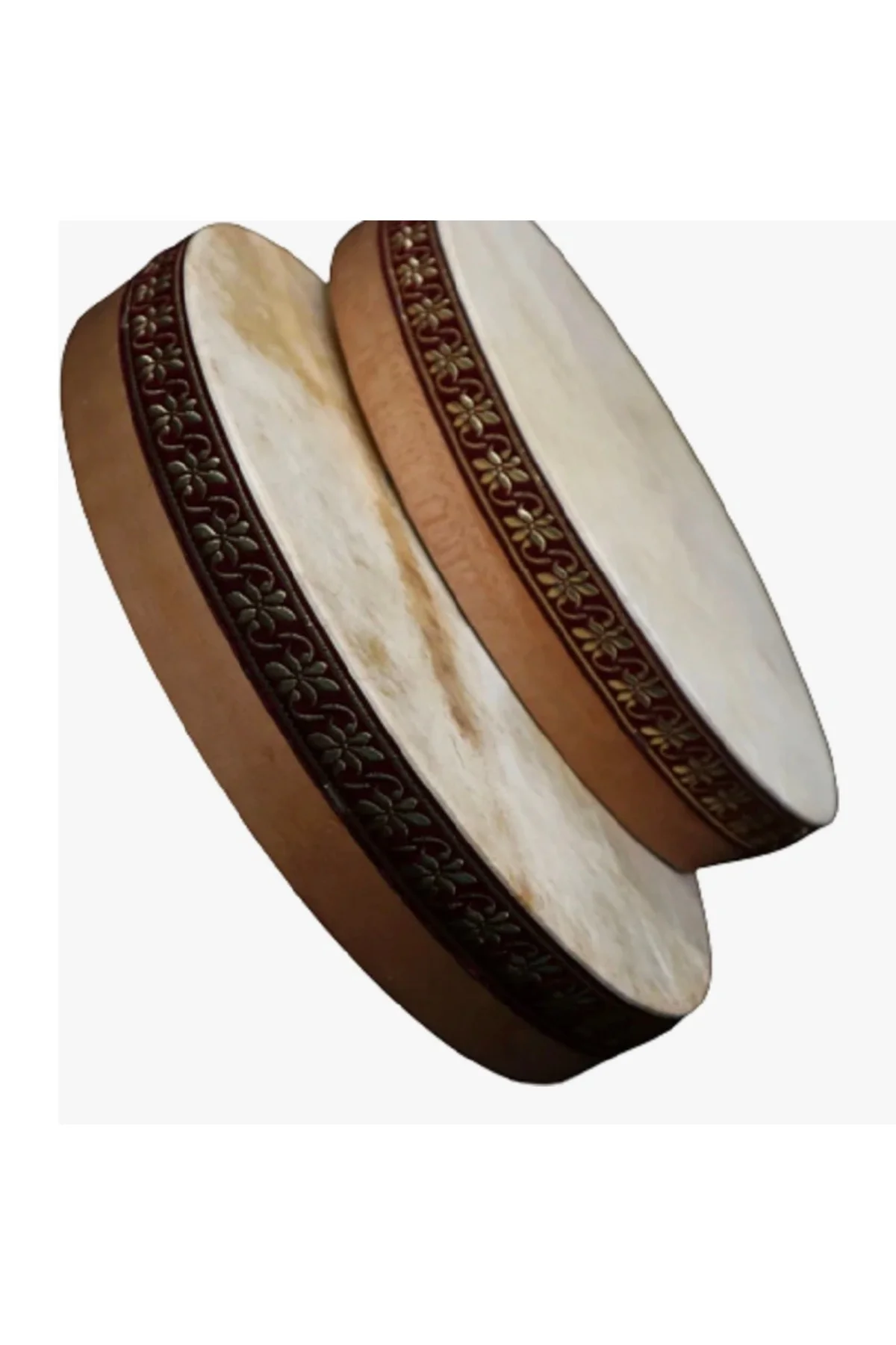 TURQANO Bendir 45CM Hayvan Derili Ceviz Kasnak Def