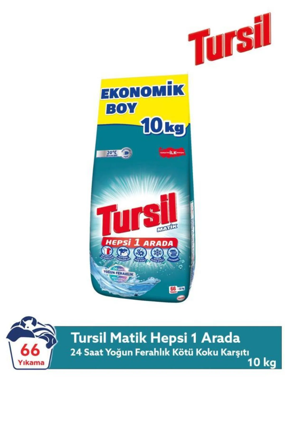 TURSİLMatik Hepsi 1 Arada 10 kg Ekonomik Boy Toz Çamaşır Deterjan