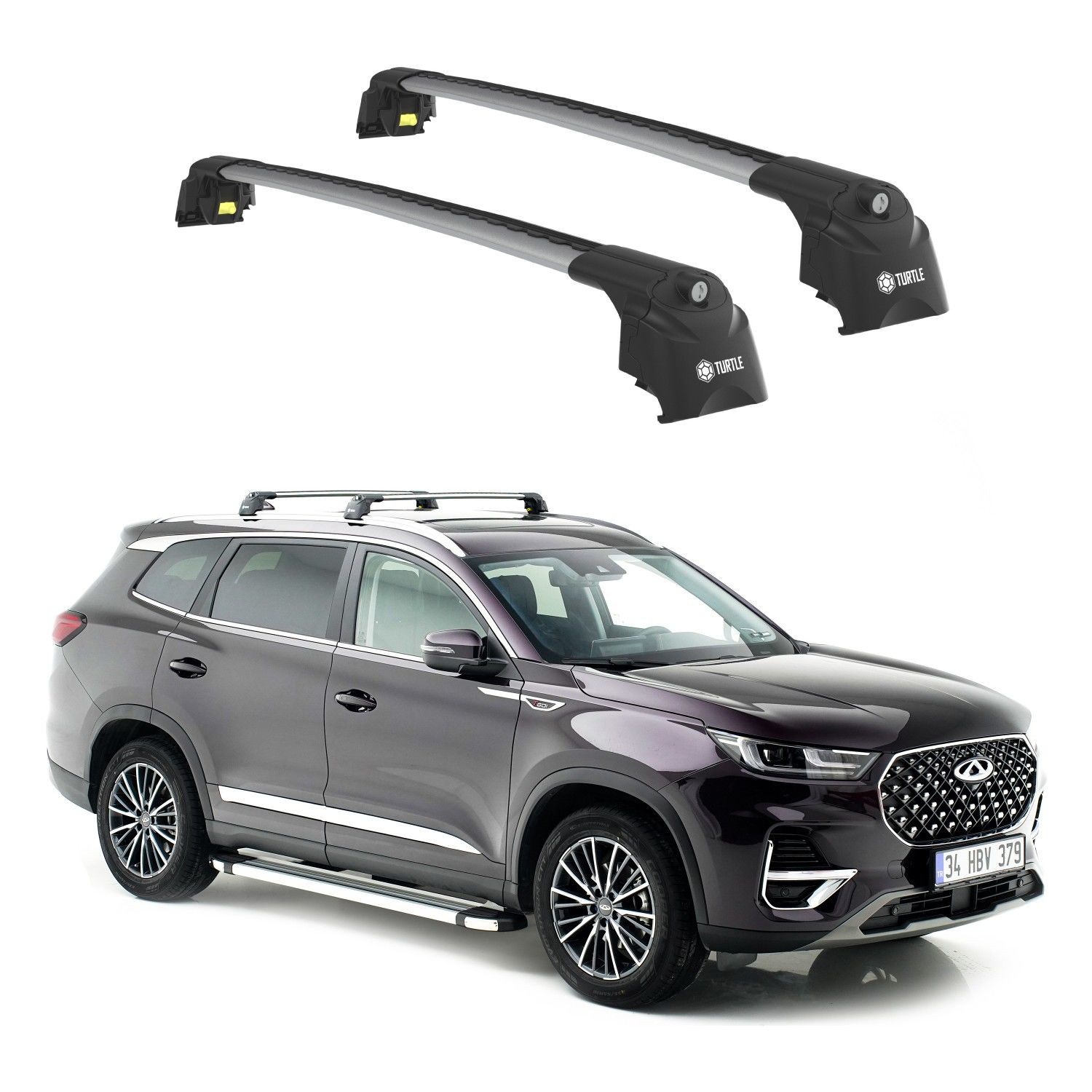 Turtle Chery Uyumlu Tiggo 8 Suv -18 Turtle Air2 Ara Atkı Gri