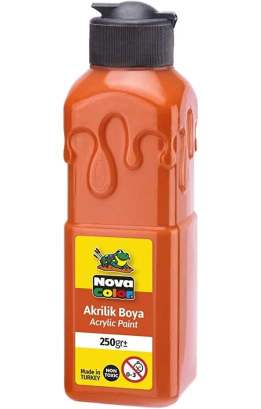 Turuncu Akrilik Boya 250 gr 1 Adet Su Bazlı Akrilik Boyası Hobi S