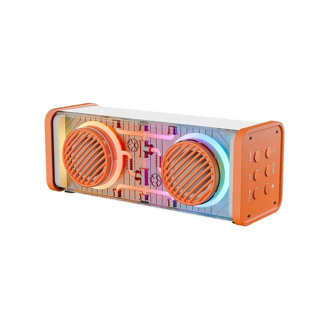 Turuncu-beyaz Kablosuz Hoparlör - Speaker Taşınabilir Mp3 Işıklı Usb Şarjlı Bt - Aux - Tes 10 Mt Menzil 1200mah Pil - 10w Bx40 Fiyatı, Yorumları ve Özellikleri