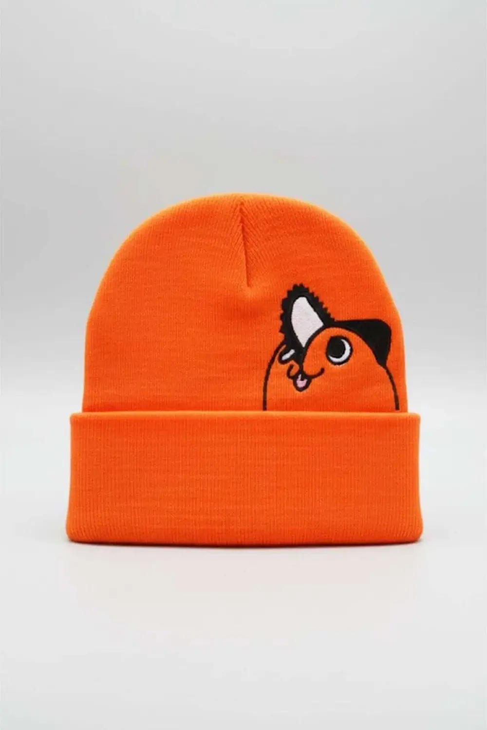 Turuncu Chainsaw Man Pochita Örgü Bere