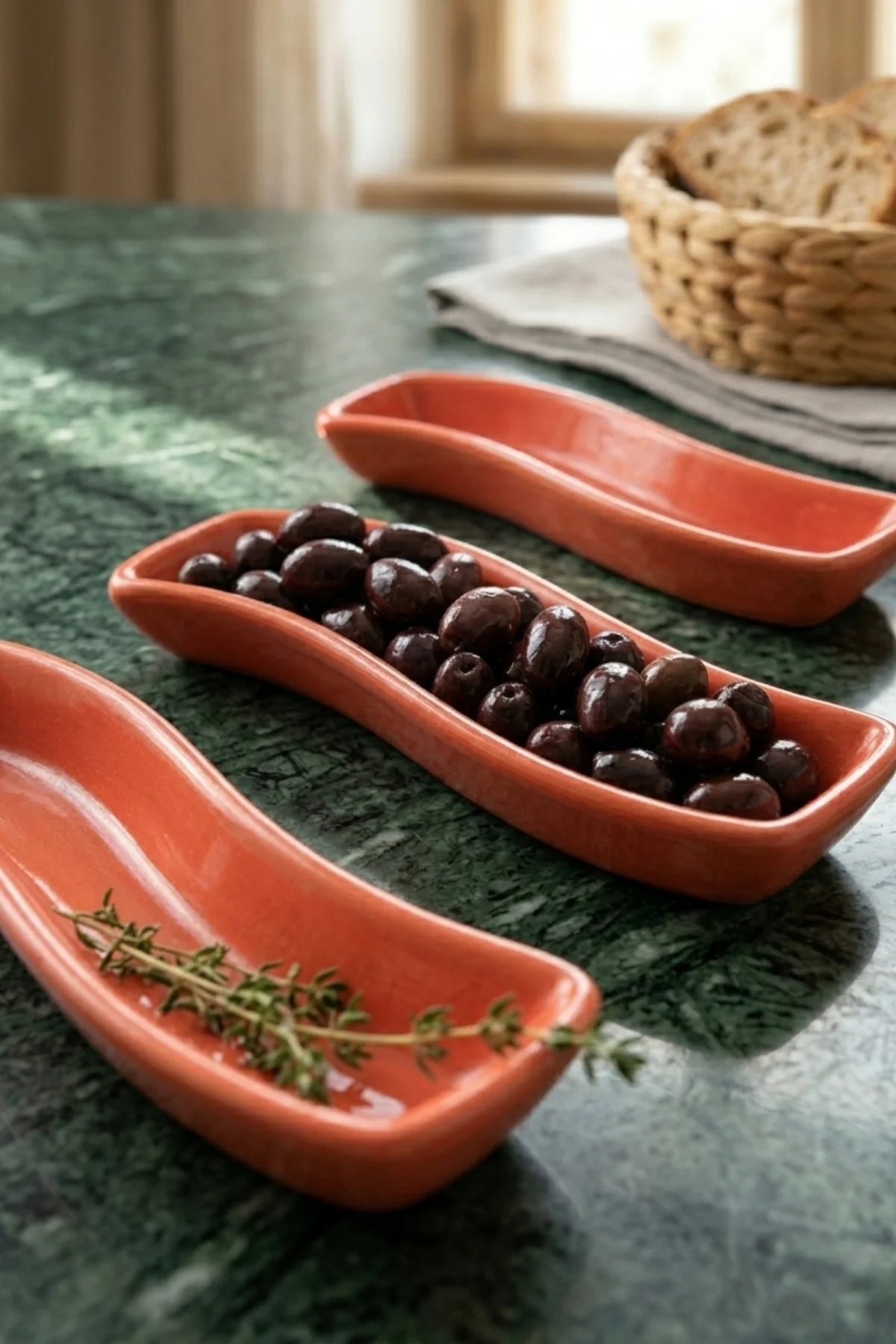 Turuncu İvory Zeytinlik 18 Cm 3 Adet