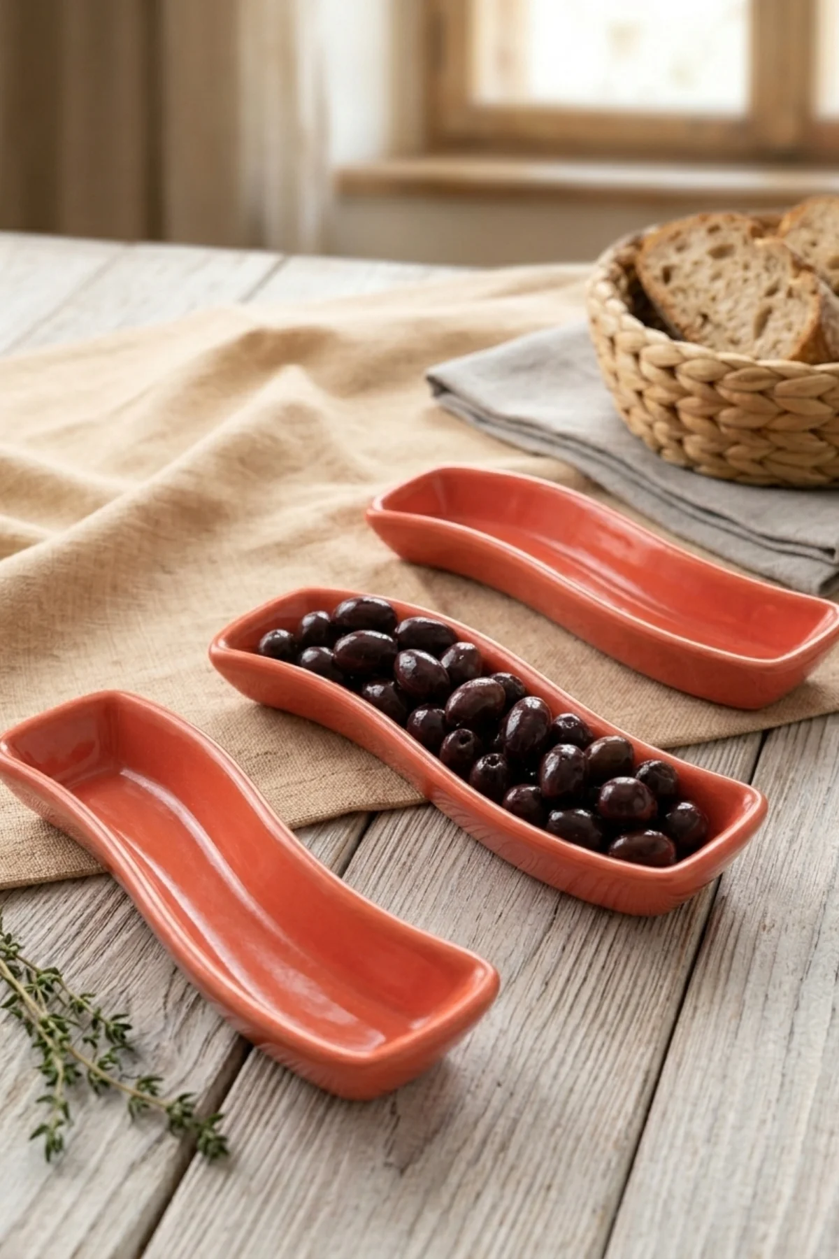 Turuncu İvory Zeytinlik 18 Cm 3 Adet