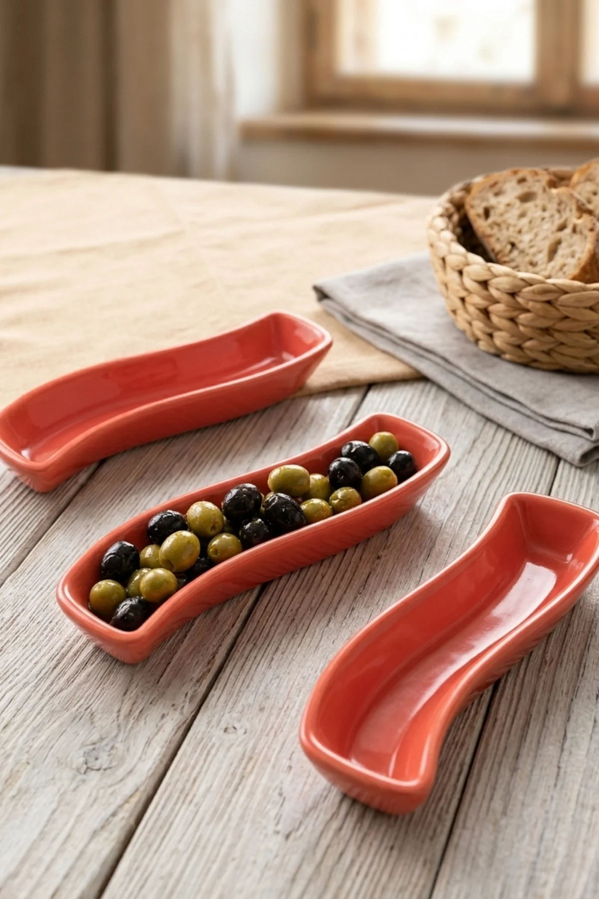 Turuncu İvory Zeytinlik 18 Cm 3 Adet