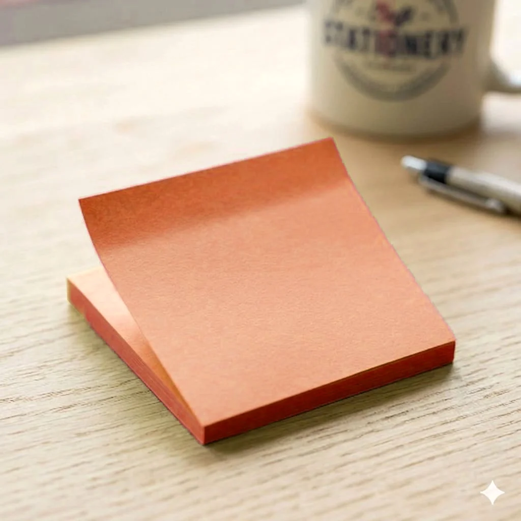 Turuncu Kare Şekilli posit yapışkanlı not kağıdı pos it (76x76 mm