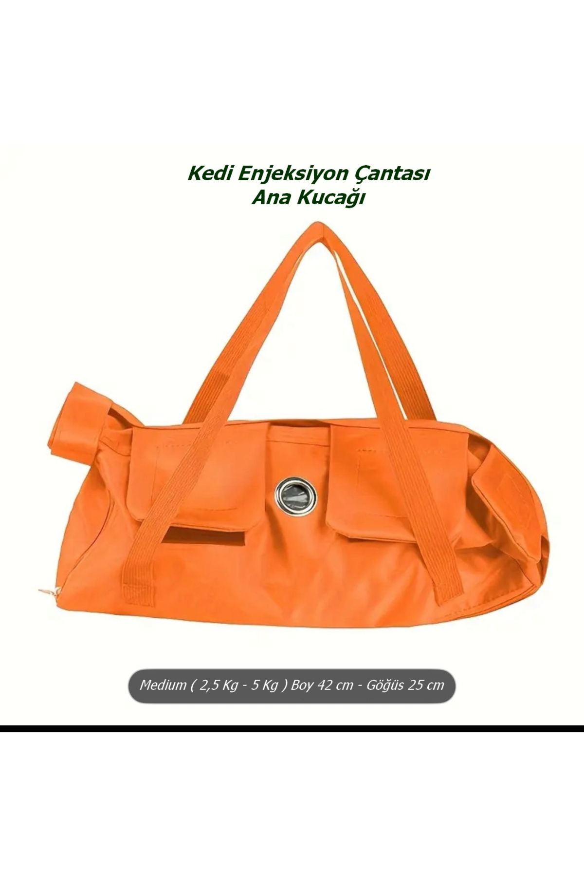 Ekvet Turuncu Kedi Enjeksiyon Çantası Medium ( 2,5Kg - 5 Kg ) Boy 42Cm