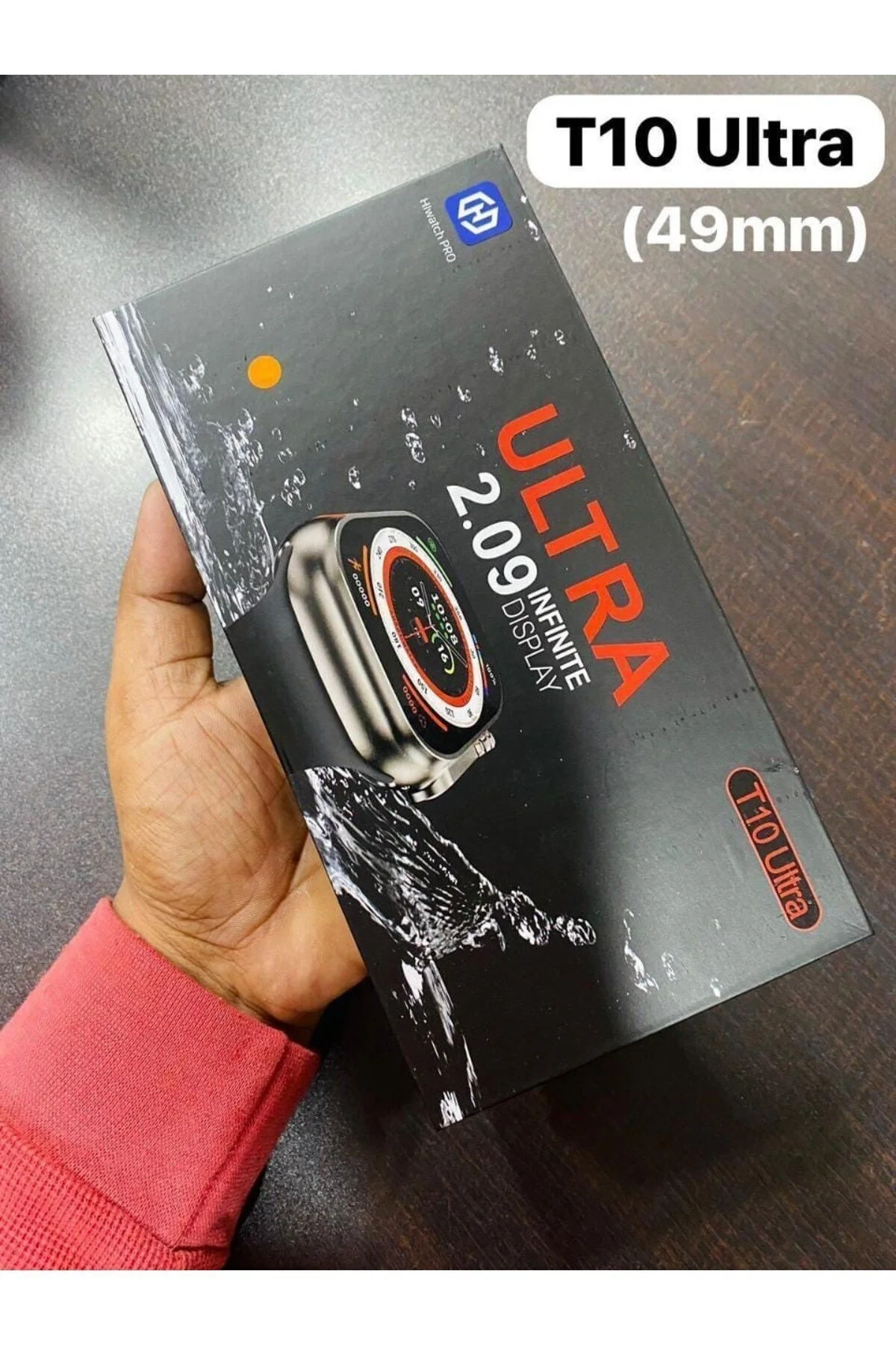 Turuncu Kordonlu Siyah Kasa Akıllı Saat, Nabız ve Uyku Takibi Özellikli, iOS ve Android Uyumlu