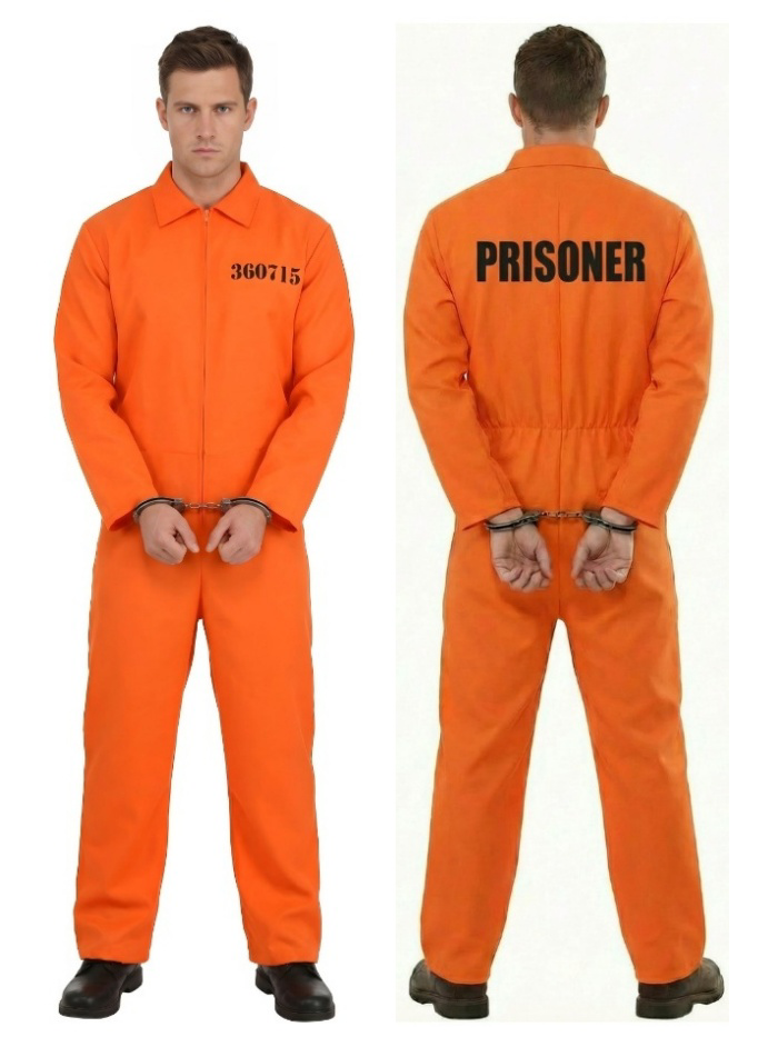 Kostüm Sarayı Turuncu Mahkum Kostümü | Yetişkin Hapishane Kıyafeti Kostüm Sarayı Turuncu Mahkum Kostümü | Yetişkin Hapishane Kıyafeti
