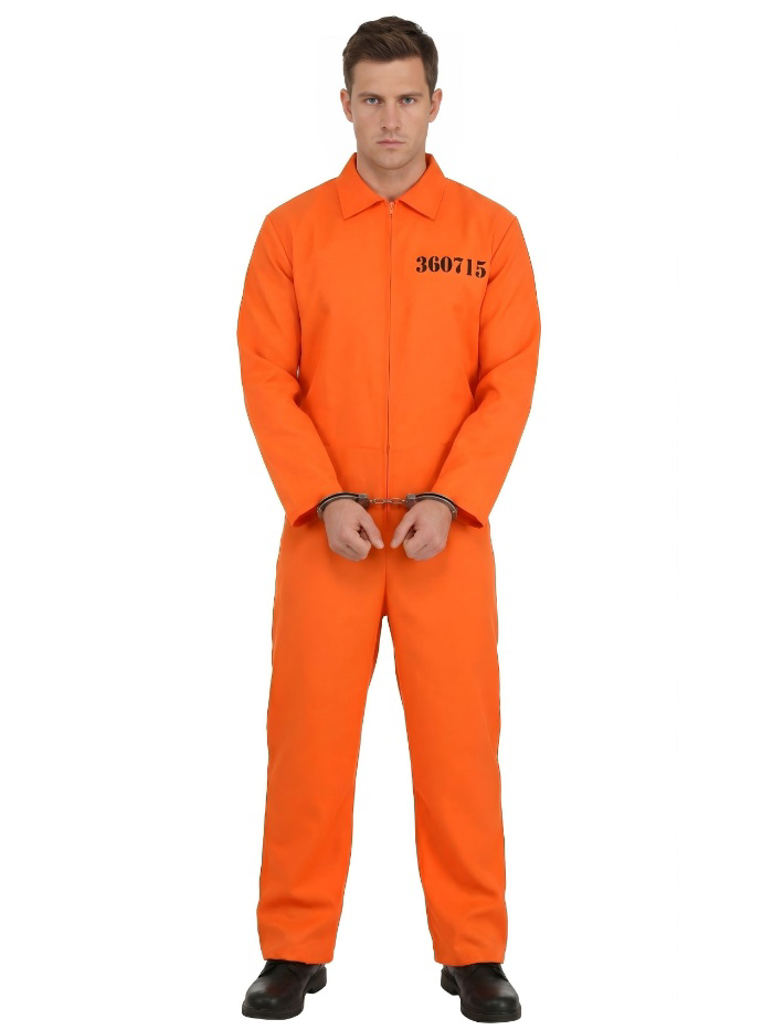 Kostüm Sarayı Turuncu Mahkum Kostümü | Yetişkin Hapishane Kıyafeti Kostüm Sarayı Turuncu Mahkum Kostümü | Yetişkin Hapishane Kıyafeti