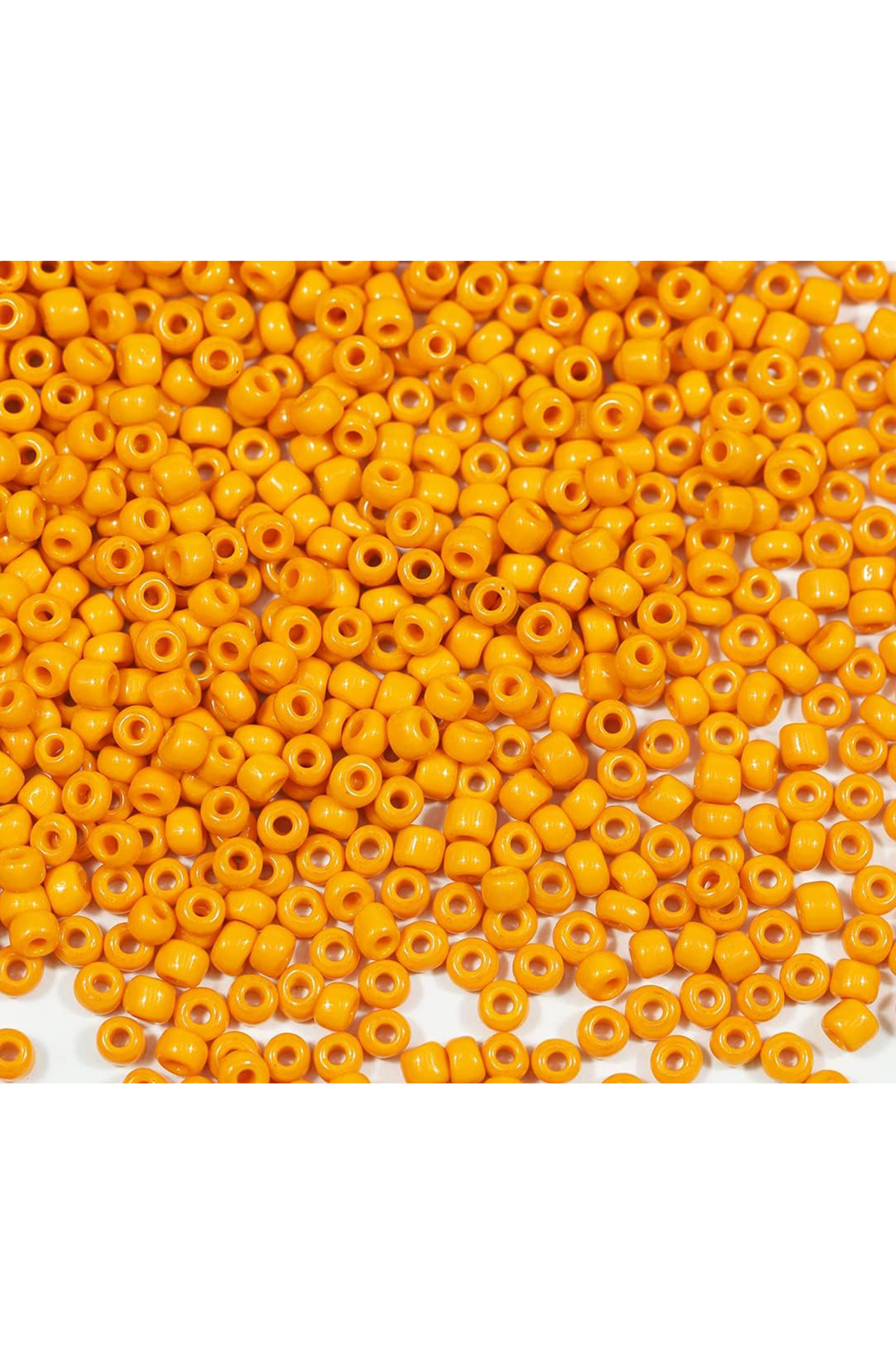 Turuncu Renk 4 mm Yaklaşık 660 adet / 60 gram Cam Boncuk Oya Yazm