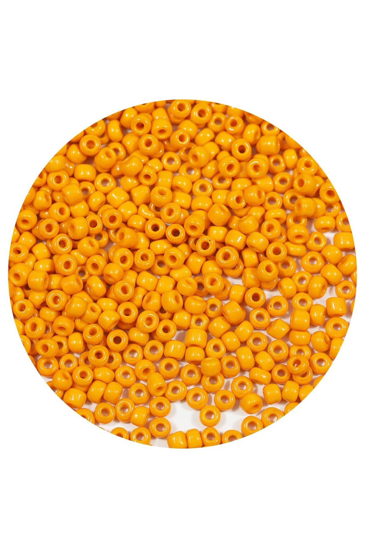 Just Cheap Store Turuncu Renk 4 Mm Yaklaşık 1100 Adet / 100 Gram Cam Boncuk Oya Ya