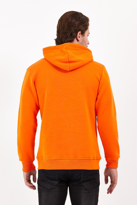 Turuncu Renk Kanguru Cepli Kapüşonlu Sweatshirt 1205 - TURUNCU