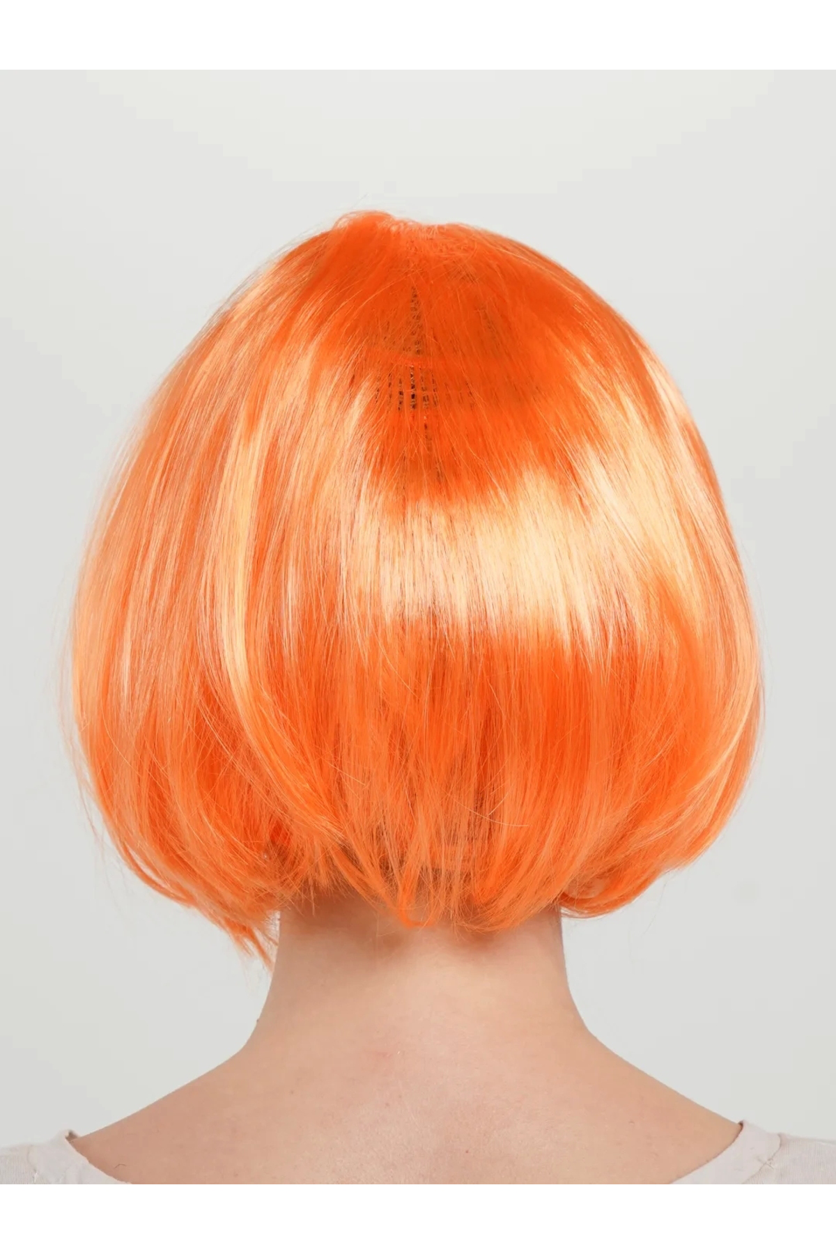 Estevia Turuncu Renk Küt Parti Peruğu Kısa Takma Saç