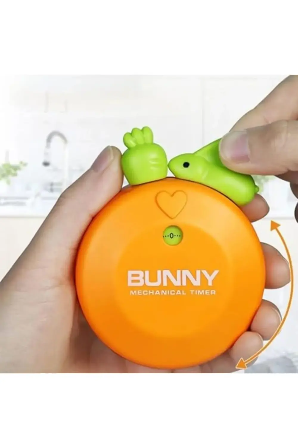 Turuncu Tavşan Mıknatıslı Mekanik Zamanlayıcı Çocuk Timer Alarm 1