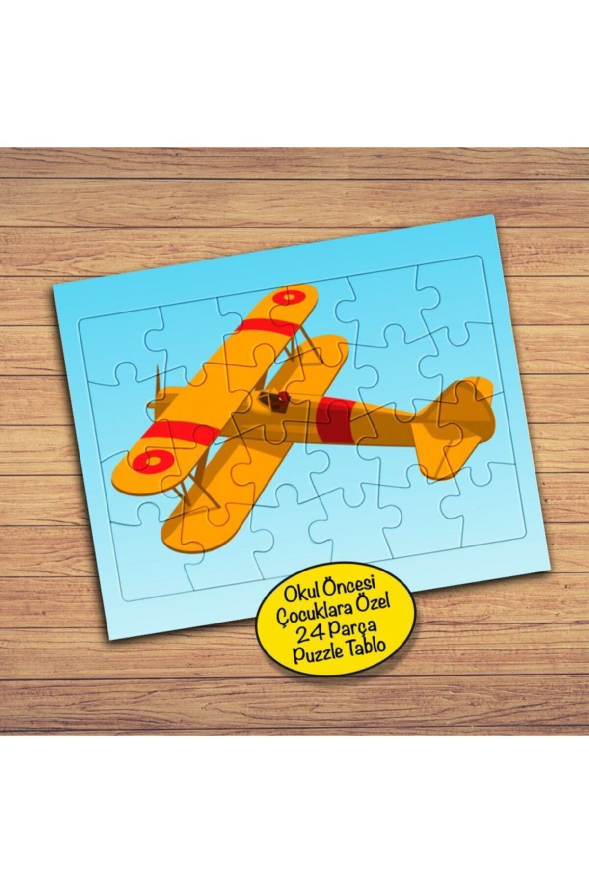 Cnpromosyon Turuncu Tayyare 24 Parça Çocuklara Özel Yapboz Tablo-2147491312