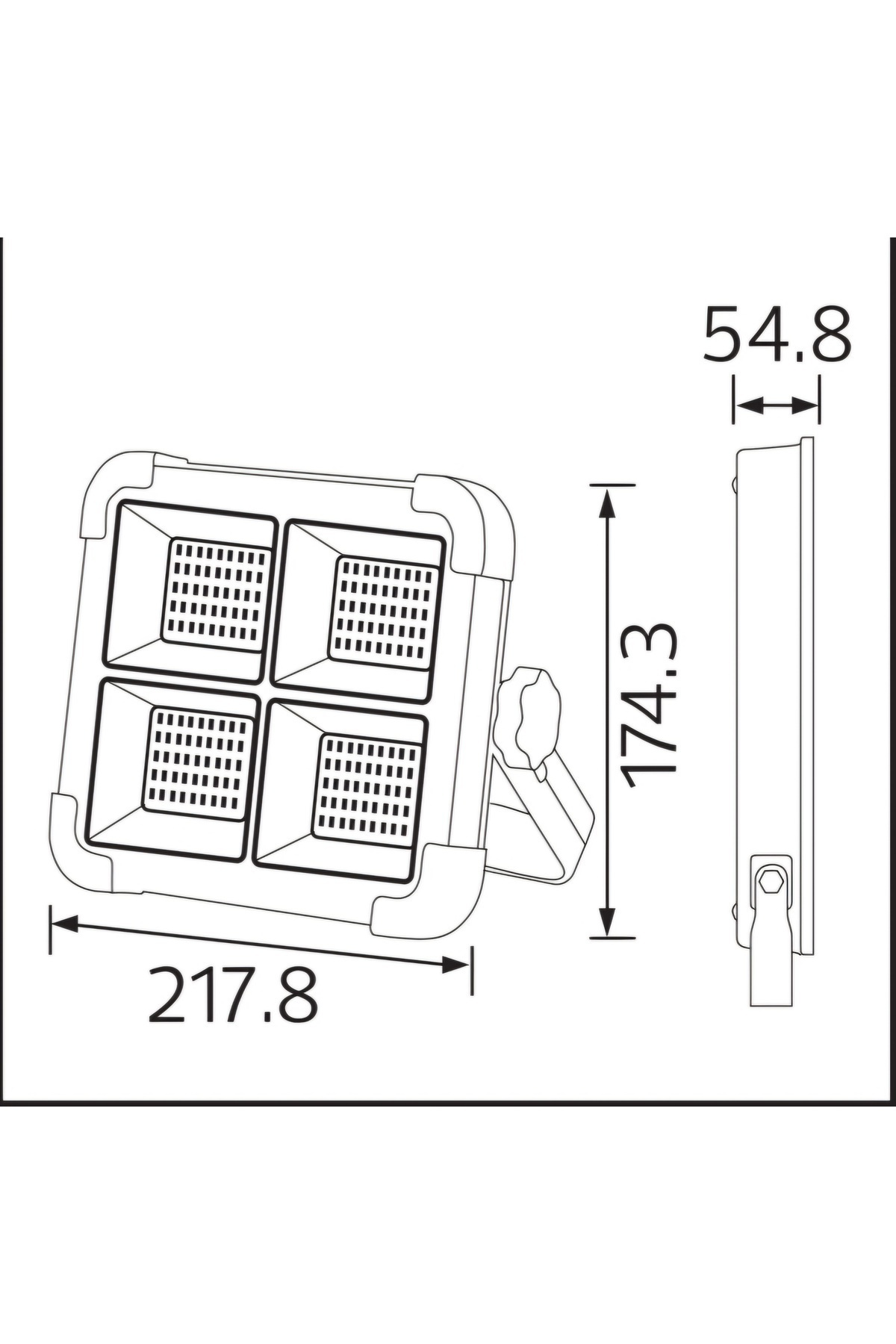 Turuncu Turbo solar led projektör Kamp Solar