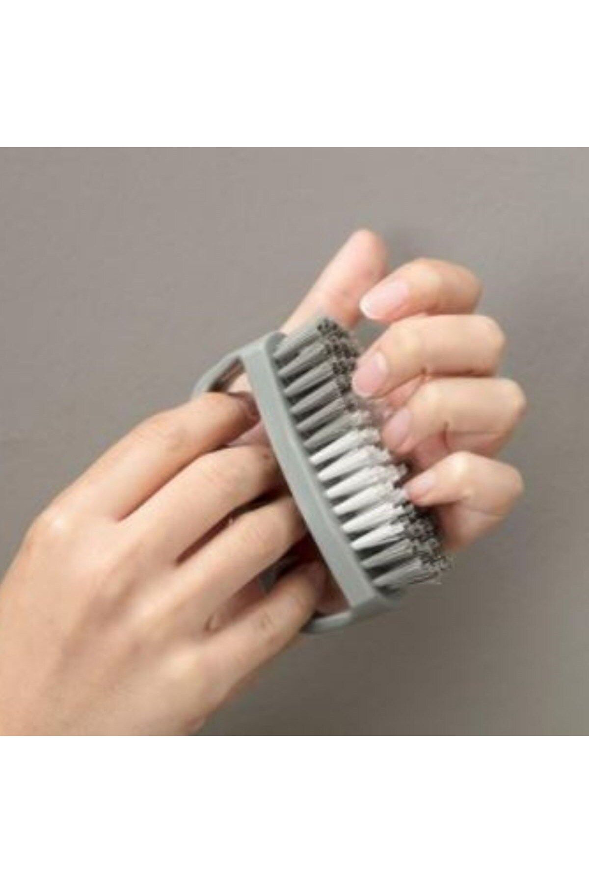 Ok Aksesuar Tutamaçlı Plastik Pratik Tırnak Ve Kıyafet Yaka Temizlik Fırçası-