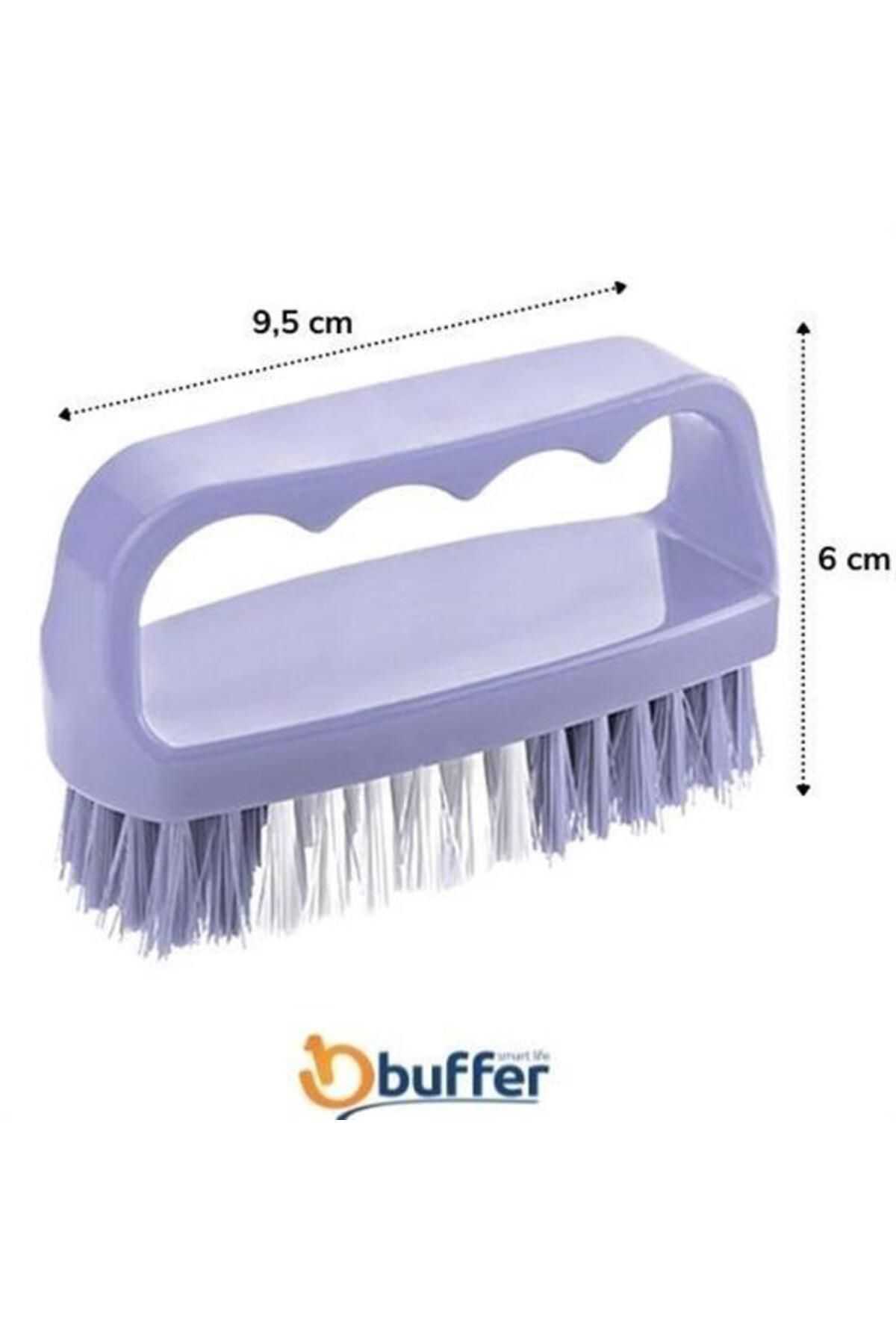 Ok Aksesuar Tutamaçlı Plastik Pratik Tırnak Ve Kıyafet Yaka Temizlik Fırçası-