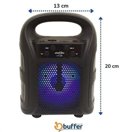 Tutmalı Mini Hoparlör Işıklı Taşınabilir Bluetooth Wireless Radyo
