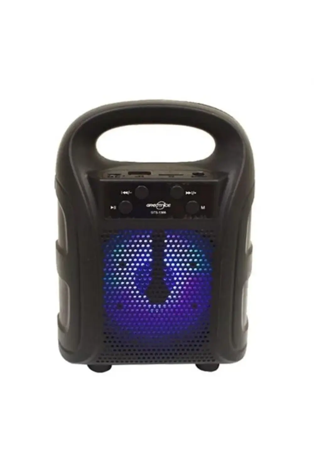 Tutmalı Mini Hoparlör Işıklı Taşınabilir Bluetooth Wireless Radyo