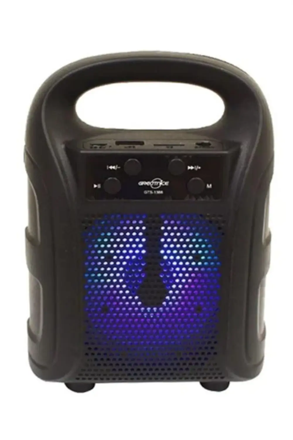 Tutmalı Mini Hoparlör Işıklı Taşınabilir Bluetooth Wireless Radyo