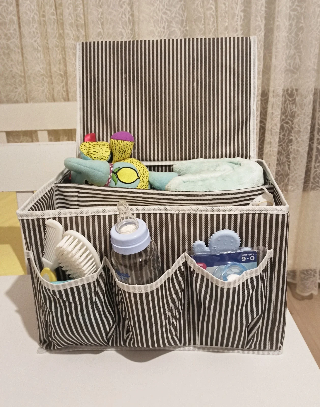 Tutturma Aparatlı Bebek Beşik Başucu Düzenleyici Kapaklı 5 Bölmeli Organizer Fiyatı, Yorumları ve Özellikleri