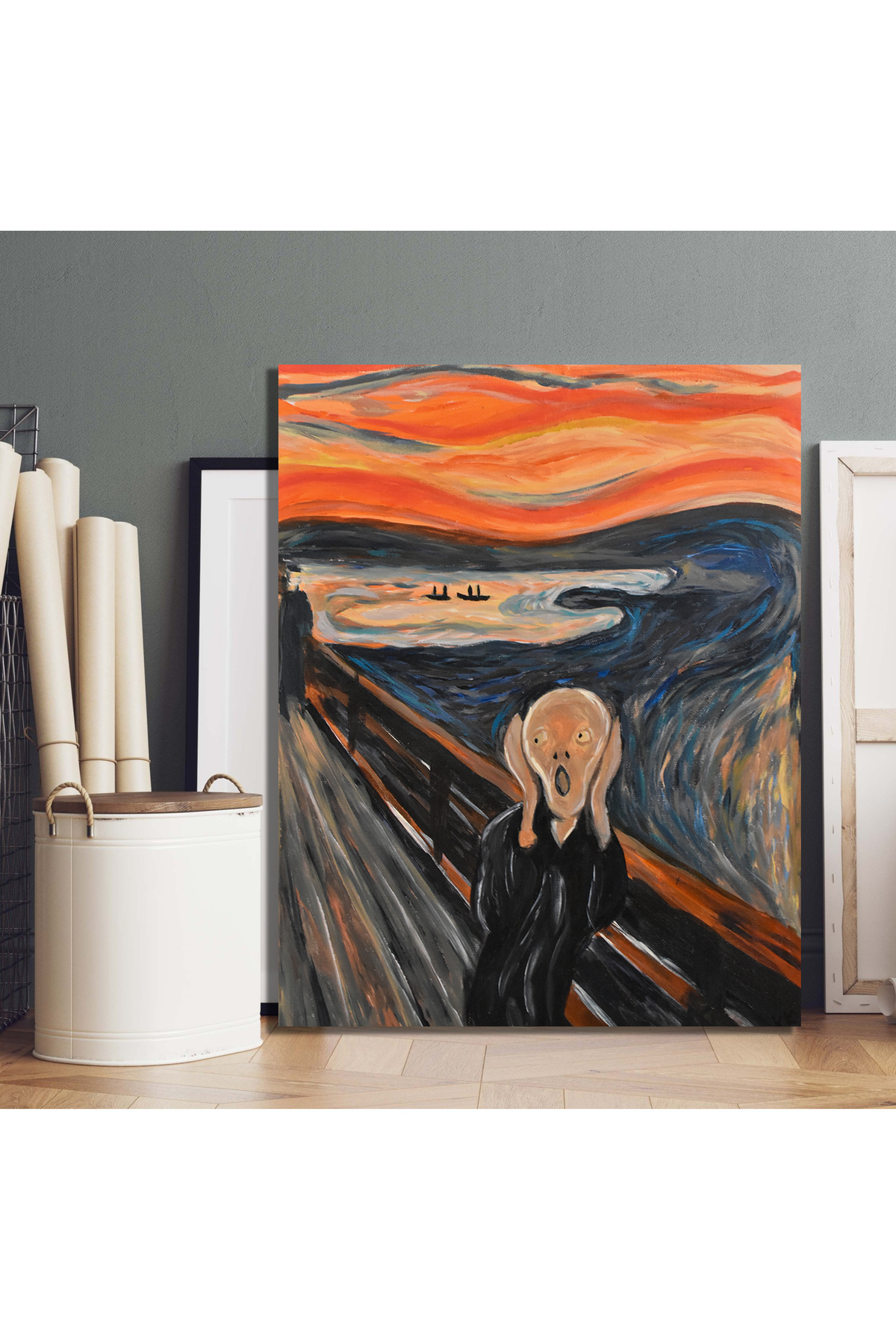 Korkmazkanvas Tuval Üzerine Yağlıboya Resim.Akrilik Sanat Eseri. Kanvas Tablo